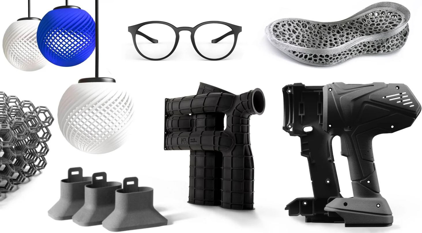 قطعات چاپ شده با پودر نایلون توسط تکنولوژی پرینت 3 بعدی SLS