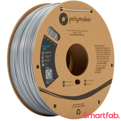 فیلامنت PolyLite ABS رنگ خاکستری برند پلی میکر قطر 1.75 میلیمتر وزن 1 کیلوگرم