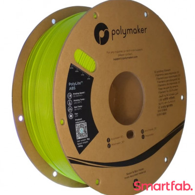 فیلامنت PolyLite ABS رنگ لیمویی برند پلی میکر قطر 1.75 میلیمتر وزن 1 کیلوگرم