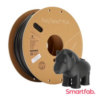 فیلامنت PolyTerra PLA مات رنگ مشکی ذغالی برند پلی میکر قطر 2.85 میلیمتر وزن 1 کیلوگرم
