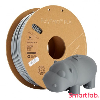 فیلامنت PolyTerra PLA مات رنگ خاکستری فسیلی برند پلی میکر قطر 2.85 میلیمتر وزن 1 کیلوگرم